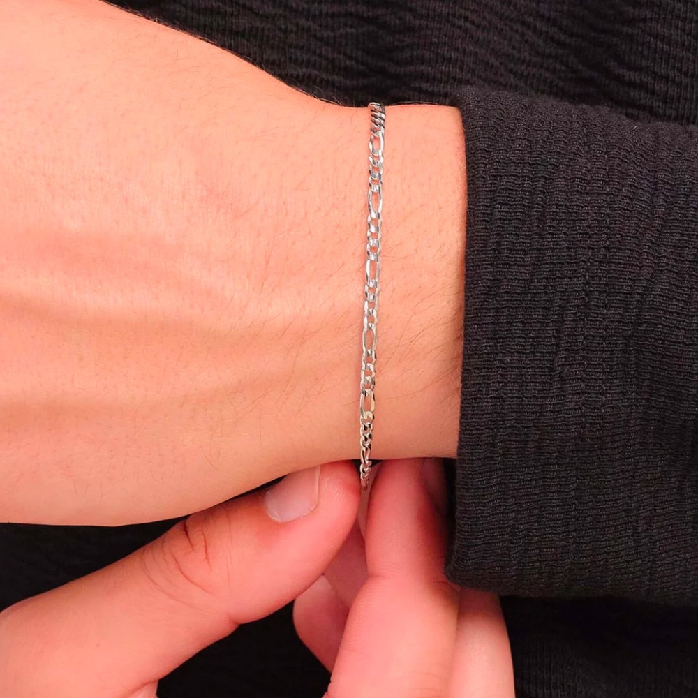 White Gold Flat Bracelet